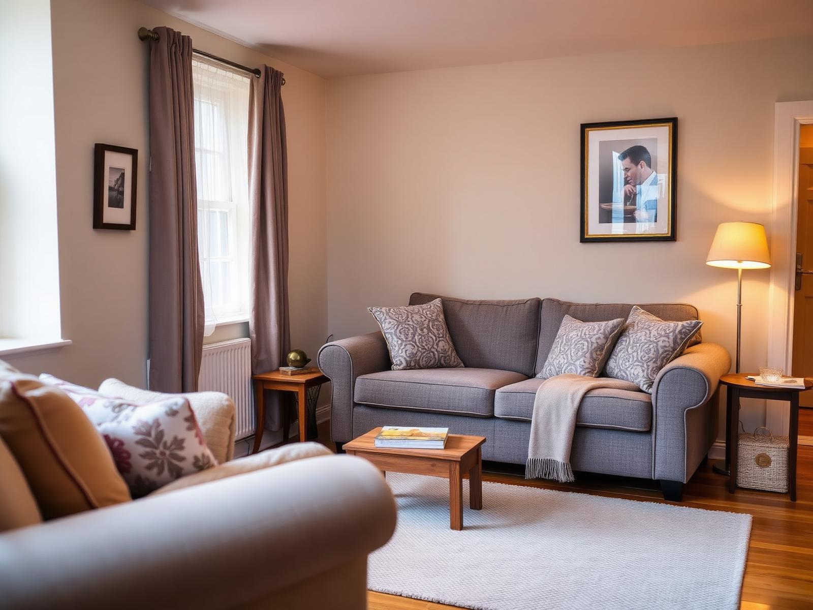 Freshly cleaned lounge in a Greater Manchester property